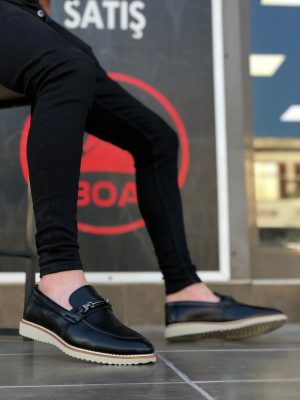 BA0198 Klasik Cilt Siyah Casual Erkek Ayakkabı