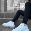 BA0592 Tarz Sneakers Ithal Beyaz Fileli Rahat Taban Spor Ayakkabısı