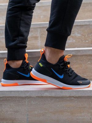 Nike q 10 siyah turuncu çakma spor ayakkabı (2)
