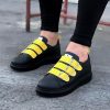 Wagoon WG050 Kömür Sarı Tokalı Kalın Taban Erkek Ayakkabı