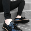 BA0009 Rugan Püsküllü Corcik Siyah Klasik Erkek Ayakkabısı