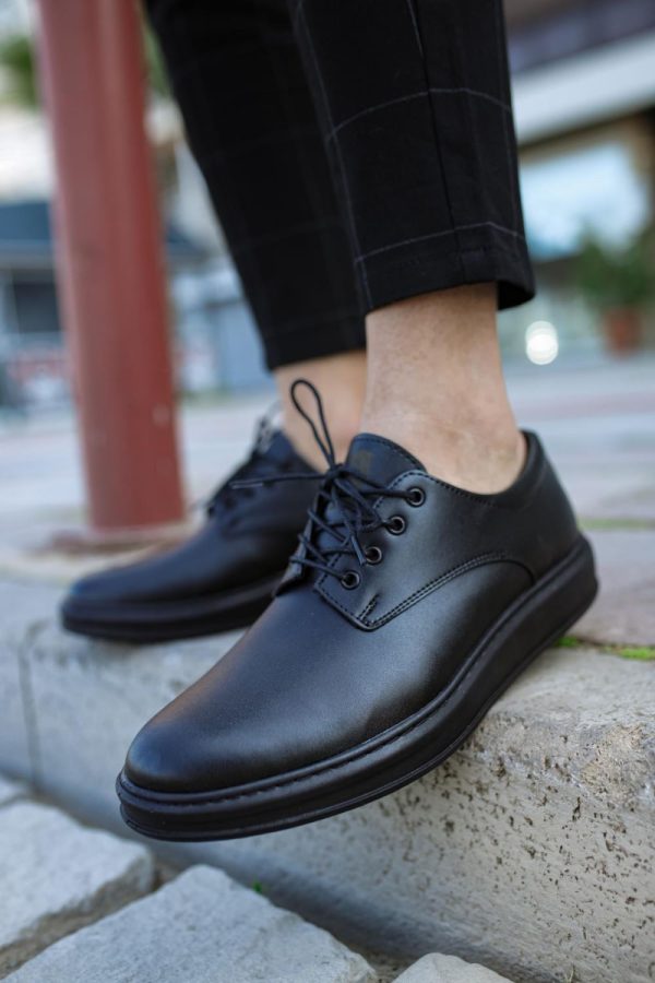 Knack Klasik Erkek Ayakkabı 001 Siyah (Siyah Taban)