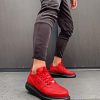 Knack Yüksek Taban Günlük Ayakkabı 040 Kırmızı (Siyah Taban)
