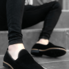 BA0009 Süet Corcik Siyah Klasik Erkek Ayakkabısı