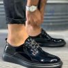 Knack Klasik Erkek Ayakkabı 001 Siyah Rugan (Siyah Taban)
