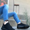 BA0548 BOA Kalın Yüksek Siyah Taban Siyah Bağcıklı Spor Erkek Ayakkabı