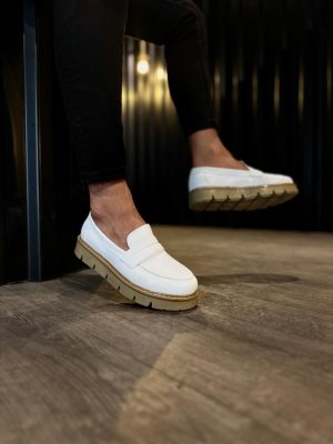 Knack Yüksek Taban Klasik Ayakkabı 777 Beyaz