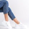 VALENCİA Bağcıksız Cırt Cırtlı Ortopedik Taban Kadın Sneaker Ayakkabı BT Beyaz