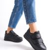 VALENCİA Bağcıksız Cırt Cırtlı Ortopedik Taban Kadın Sneaker Ayakkabı ST Siyah