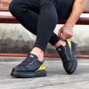 Wagoon WG029 3 Bant Legend Kömür Sarı Kalın Taban Casual Erkek Ayakkabı